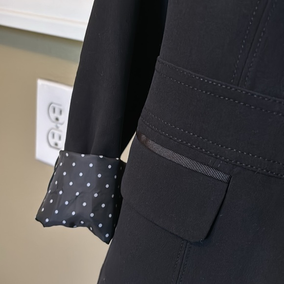 New York & Company Black Blazer with Polka Dot Cuffs - Picture 2 of 4